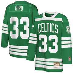 Mitchell & Ness Larry Bird Boston Celtics Youth Maxxed Out 2.0 Fashion Hockey Jersey Kelly Green
