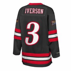 Mitchell & Ness Allen Iverson Philadelphia 76ers Youth Maxxed Out 2.0 Fashion Hockey Jersey Black