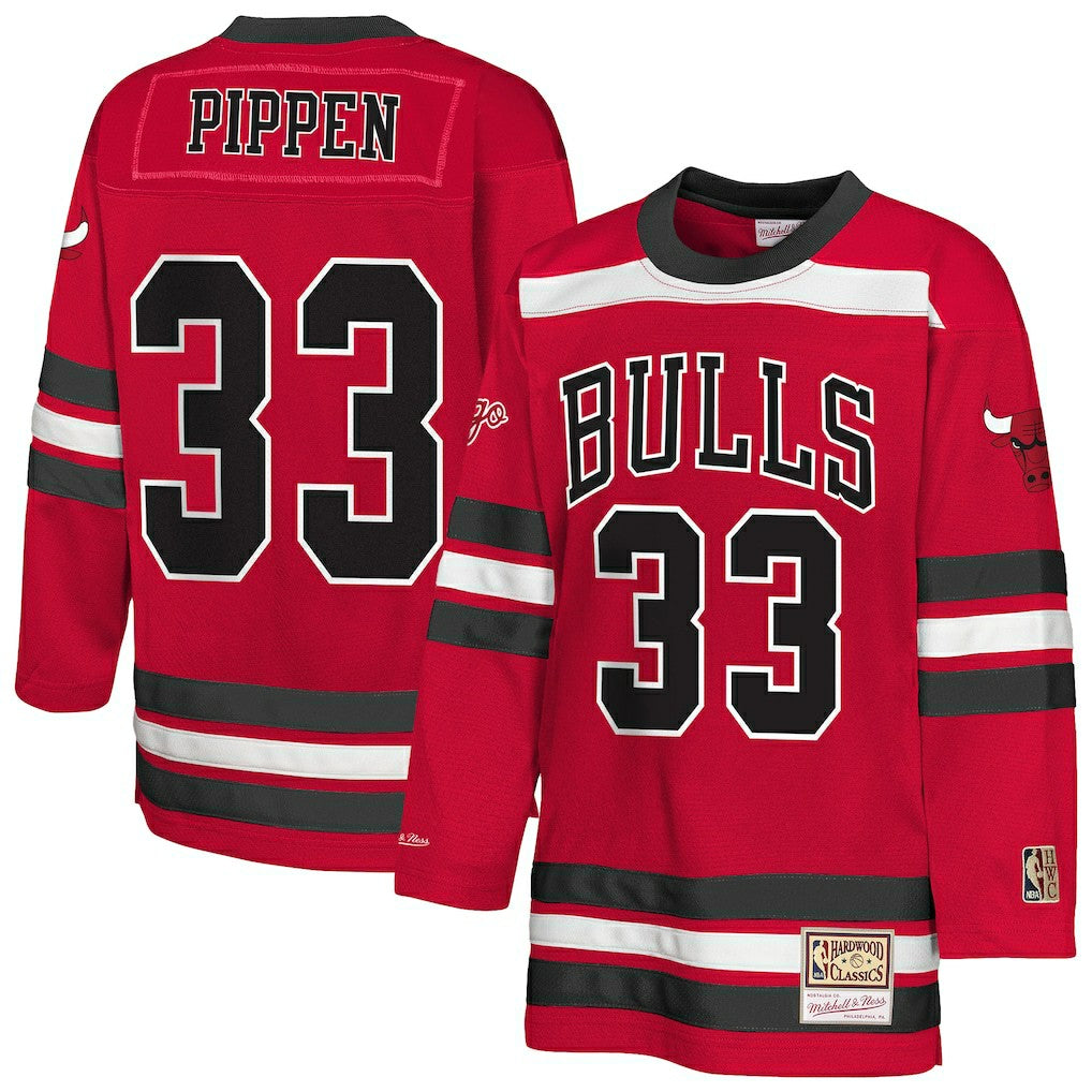 Mitchell & Ness Scottie Pippen Chicago Bulls Youth Maxxed Out 2.0 Fashion Hockey Jersey Red