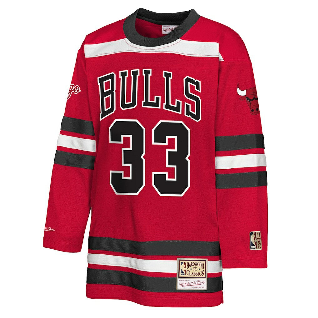 Mitchell & Ness Scottie Pippen Chicago Bulls Youth Maxxed Out 2.0 Fashion Hockey Jersey Red