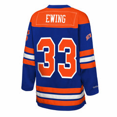 Mitchell & Ness Patrick Ewing New York Knicks Youth Maxxed Out 2.0 Fashion Hockey Jersey Blue