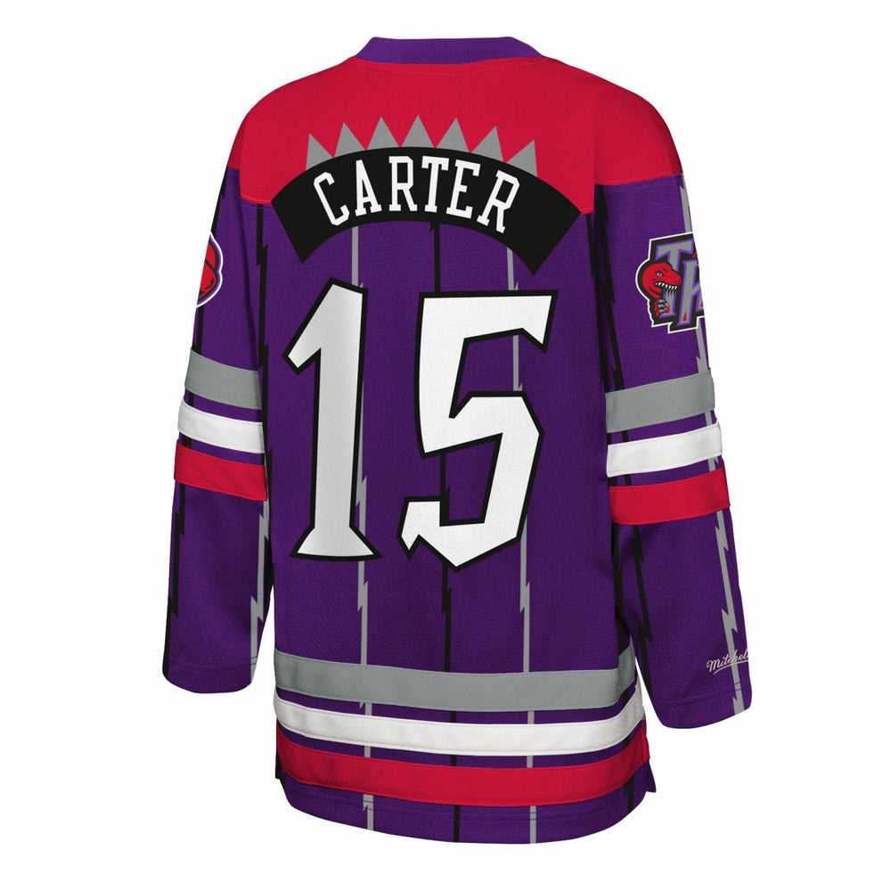 Mitchell & Ness Vince Carter Toronto Raptors Youth Maxxed Out 2.0 Fashion Hockey Jersey Purple