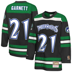 Mitchell & Ness Kevin Garnett Minnesota Timberwolves Youth Maxxed Out 2.0 Fashion Hockey Jersey Black