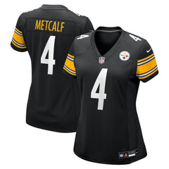 DK Metcalf Pittsburgh Steelers Women's Team Game Jersey - Black - Nike