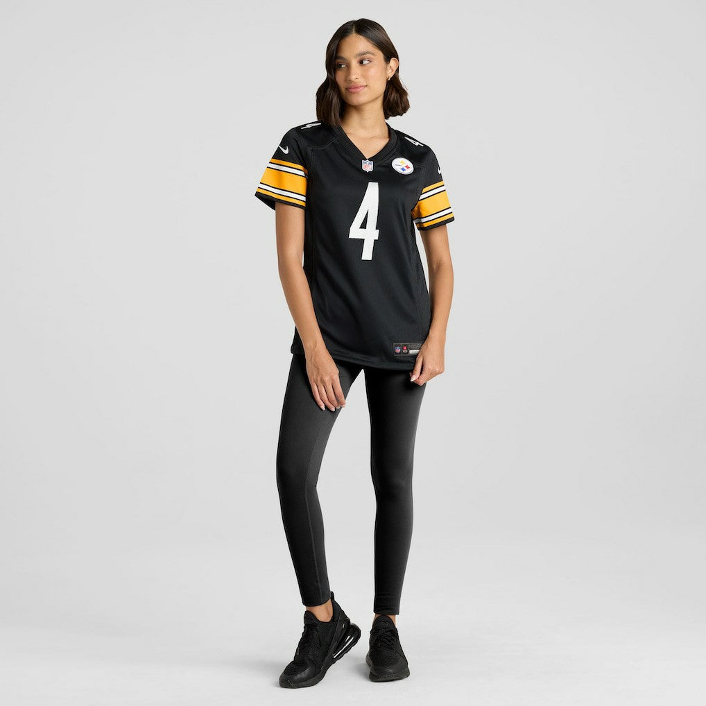 DK Metcalf Pittsburgh Steelers Women's Team Game Jersey - Black - Nike