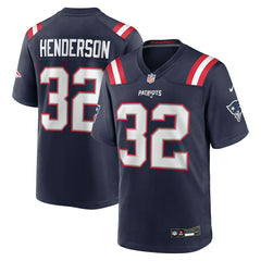 TreVeyon Henderson New England Patriots 2025 NFL Draft Game Jersey - Navy - Nike