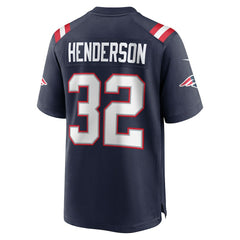 TreVeyon Henderson New England Patriots 2025 NFL Draft Game Jersey - Navy - Nike