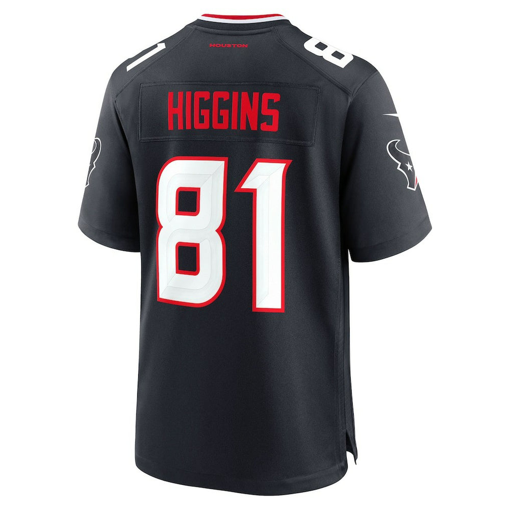 Jayden Higgins Houston Texans Game Jersey - Navy - Nike
