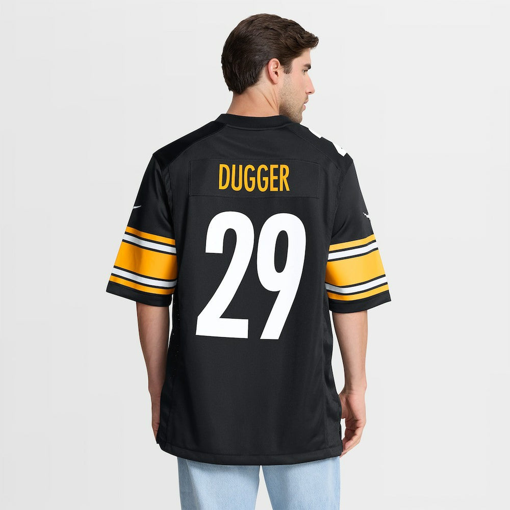 Kyle Dugger Pittsburgh Steelers Team Game Jersey - Black - Nike