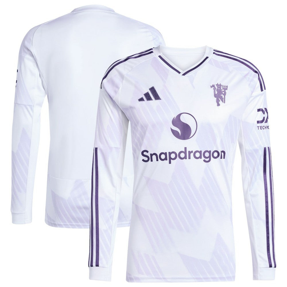 Adidas - Manchester United 2025/26 Away Replica Long Sleeve Jersey - White