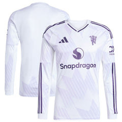 Adidas - Manchester United 2025/26 Away Replica Long Sleeve Jersey - White
