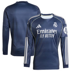 Adidas - Real Madrid 2025/26 Home Long Sleeve Replica Jersey - Blue
