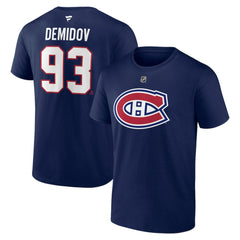 Ivan Demidov Montreal Canadiens Fanatics Authentic Stack Name & Number T-Shirt - Navy | Fanatics discount