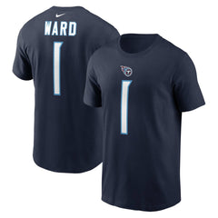 Cameron Ward Tennessee Titans Name & Number T-Shirt - Navy - Nike