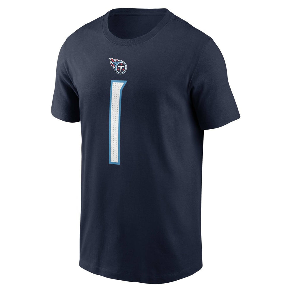 Cameron Ward Tennessee Titans Name & Number T-Shirt - Navy - Nike
