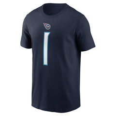 Cameron Ward Tennessee Titans Name & Number T-Shirt - Navy - Nike