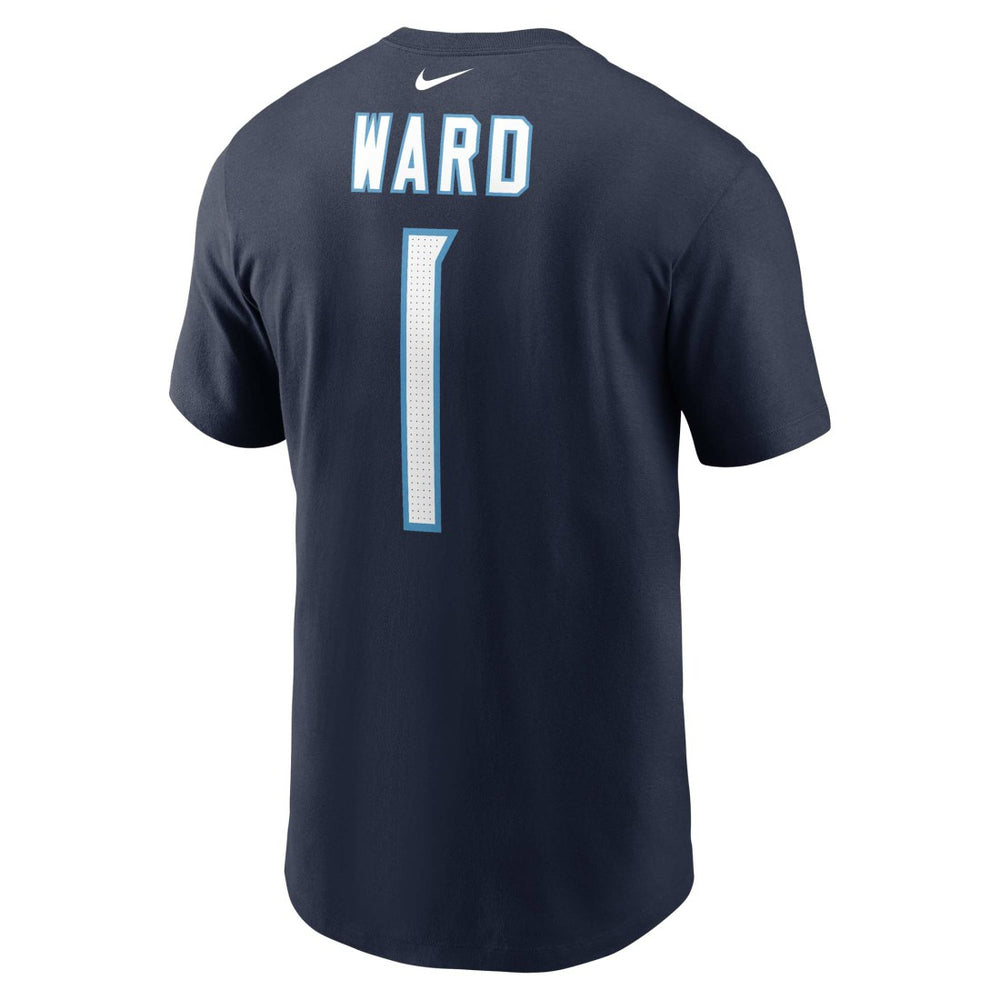 Cameron Ward Tennessee Titans Name & Number T-Shirt - Navy - Nike