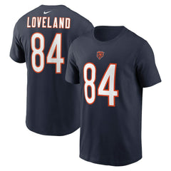 Colston Loveland Chicago Bears Name & Number T-Shirt - Navy - Nike