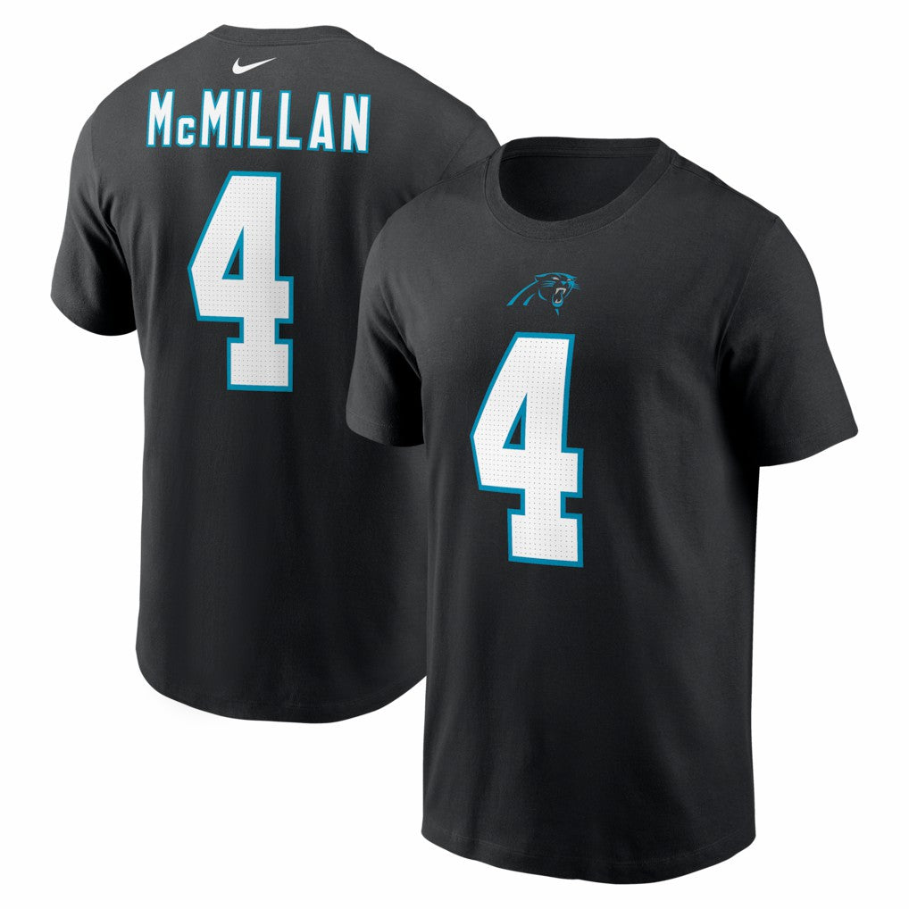 Tetairoa McMillan Carolina Panthers Name & Number T-Shirt - Black - Nike