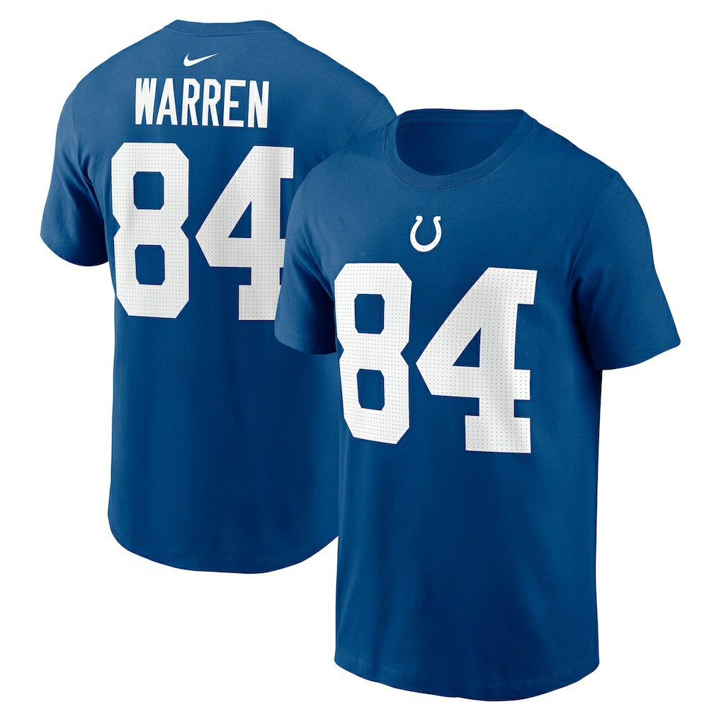 Tyler Warren Indianapolis Colts Name & Number T-Shirt - Royal - Nike