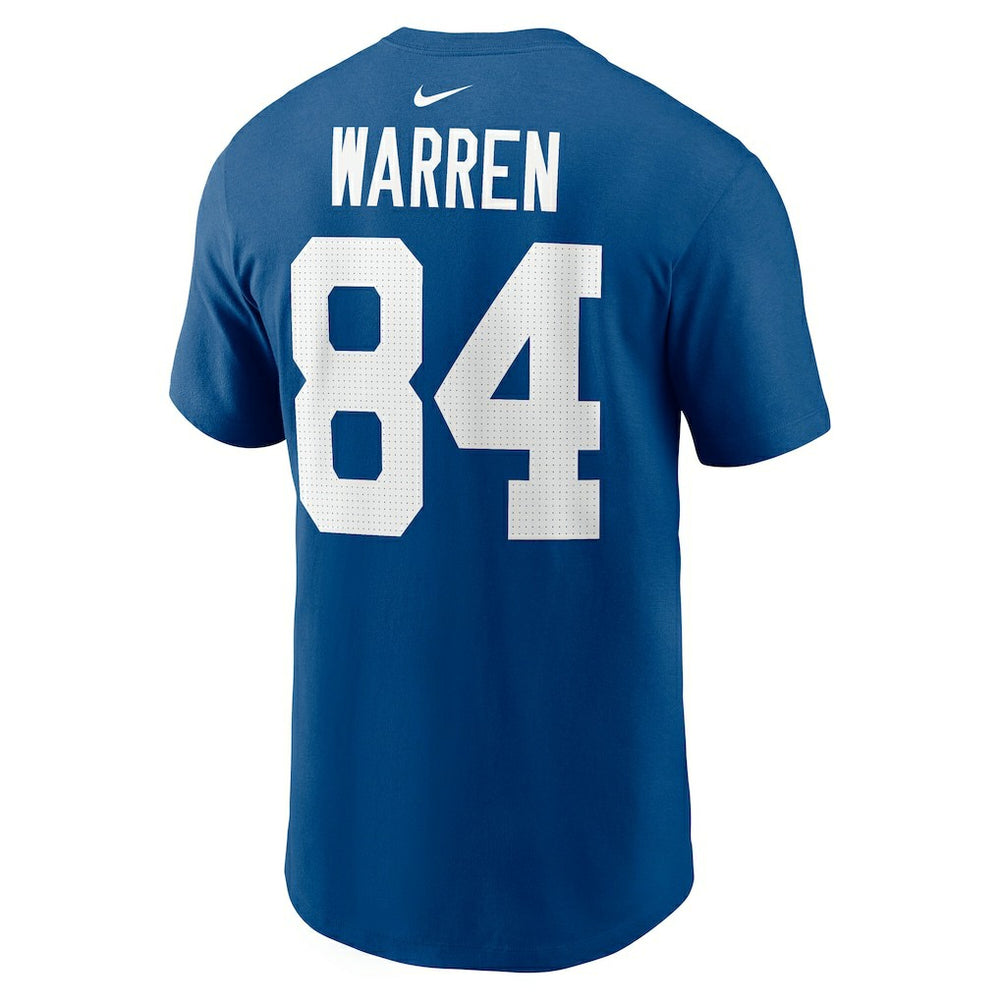 Tyler Warren Indianapolis Colts Name & Number T-Shirt - Royal - Nike