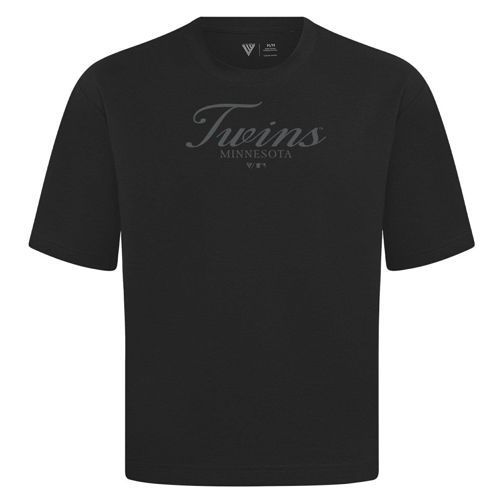 Minnesota Twins Levelwear Ethereal Oversized Luxe Signature Knit T-Shirt for sale