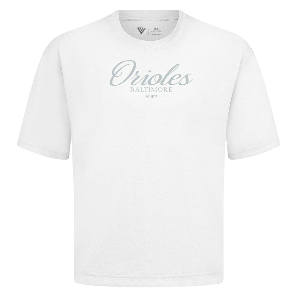 Baltimore Orioles Levelwear Ethereal Oversized Luxe Signature Knit T-Shirt Outlet