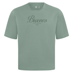 Atlanta Braves Levelwear Ethereal Oversized Luxe Signature Knit T-Shirt Discount