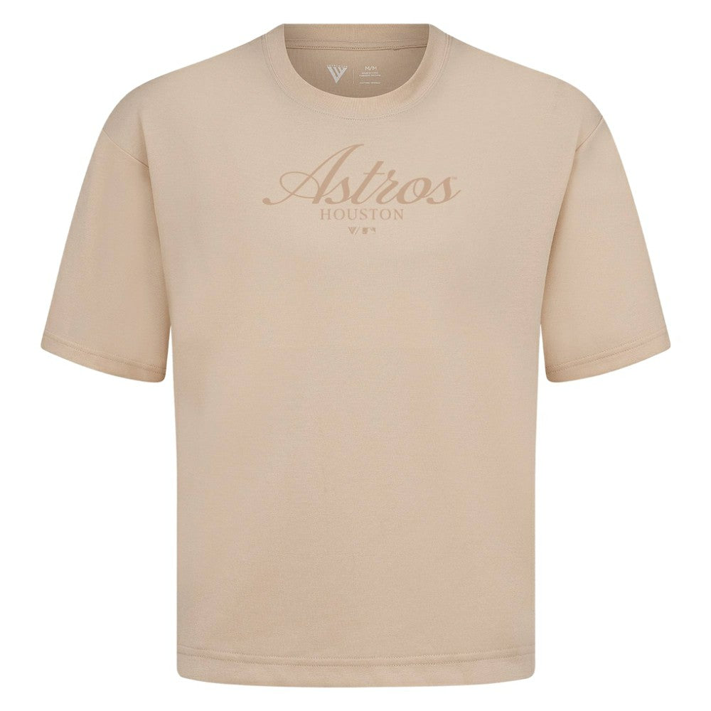 Houston Astros Levelwear Ethereal Oversized Luxe Signature Knit T-Shirt Discount