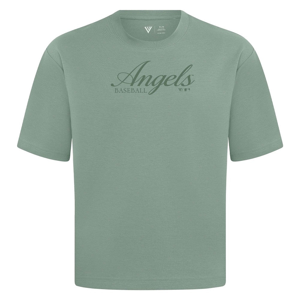 Los Angeles Angels Levelwear Ethereal Oversized Luxe Signature Knit T-Shirt for sale