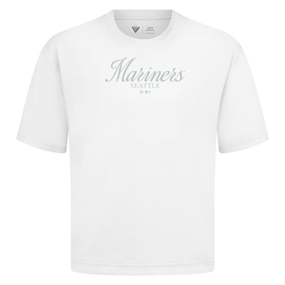Seattle Mariners Levelwear Ethereal Oversized Luxe Signature Knit T-Shirt for sale
