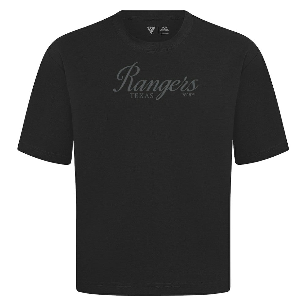 Texas Rangers Levelwear Ethereal Oversized Luxe Signature Knit T-Shirt for sale