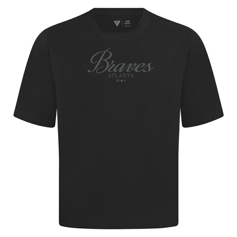 Atlanta Braves Levelwear Ethereal Oversized Luxe Signature Knit T-Shirt Online
