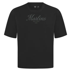Miami Marlins Levelwear Ethereal Oversized Luxe Signature Knit T-Shirt Discount
