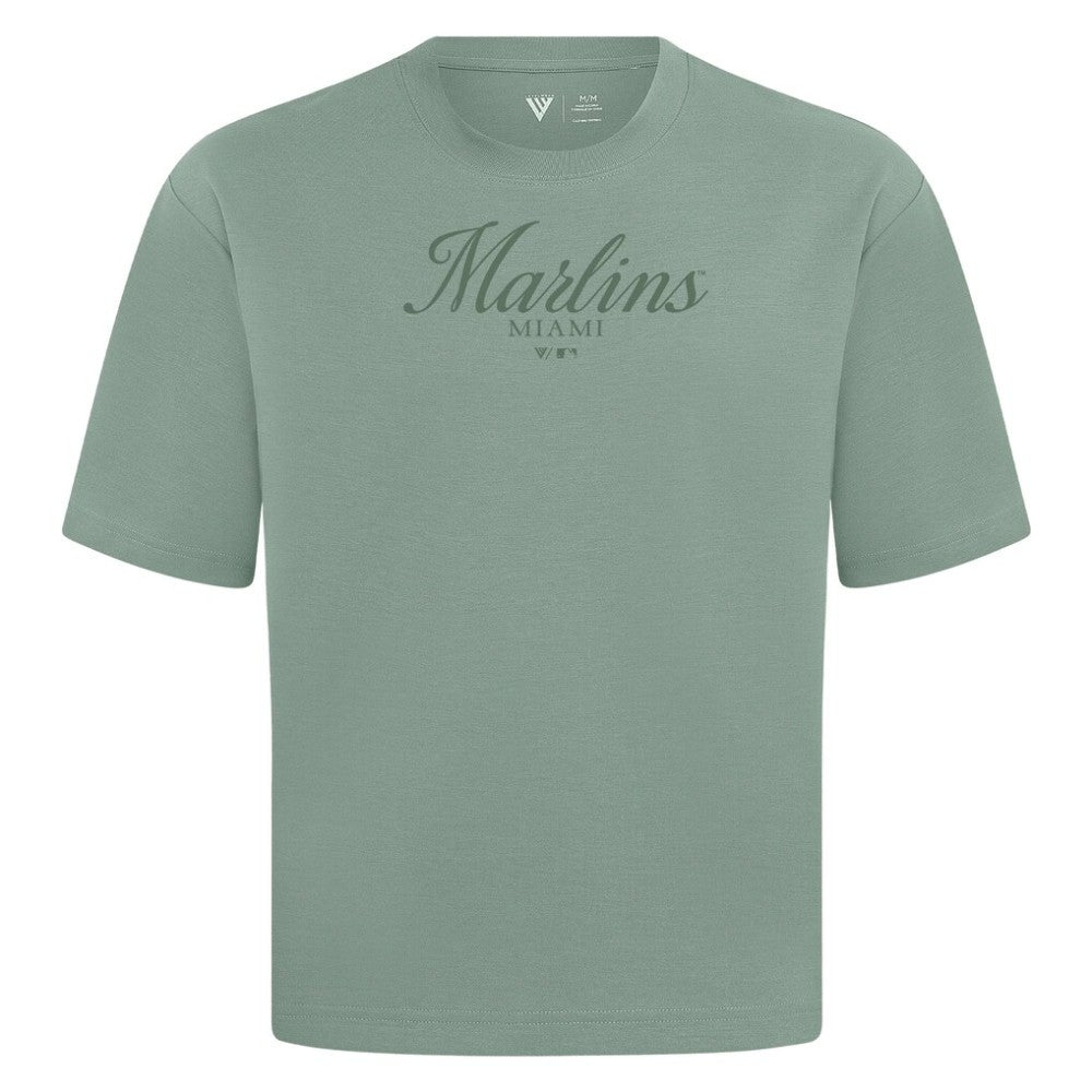 Miami Marlins Levelwear Ethereal Oversized Luxe Signature Knit T-Shirt Online