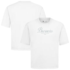 Milwaukee Brewers Levelwear Ethereal Oversized Luxe Signature Knit T-Shirt Near Me