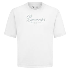 Milwaukee Brewers Levelwear Ethereal Oversized Luxe Signature Knit T-Shirt Near Me