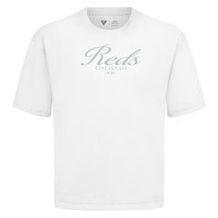 Cincinnati Reds Levelwear Ethereal Oversized Luxe Signature Knit T-Shirt for sale