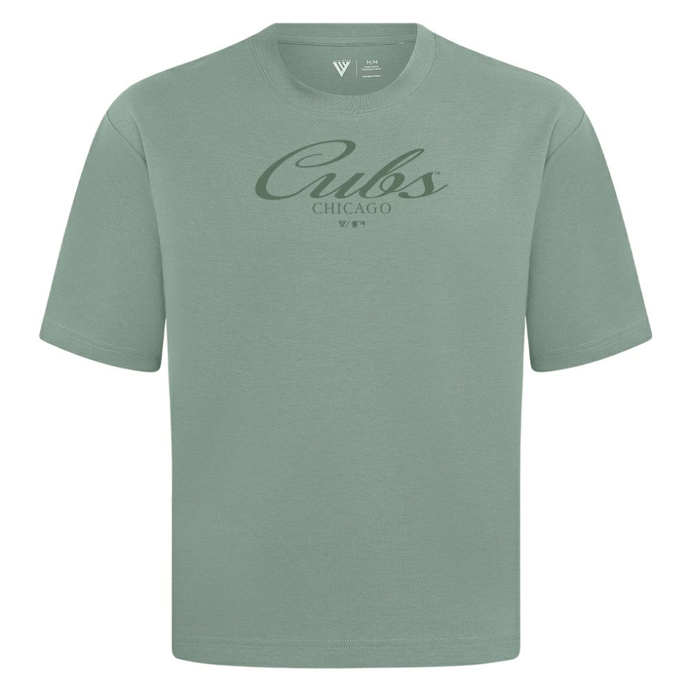 Chicago Cubs Levelwear Ethereal Oversized Luxe Signature Knit T-Shirt Outlet