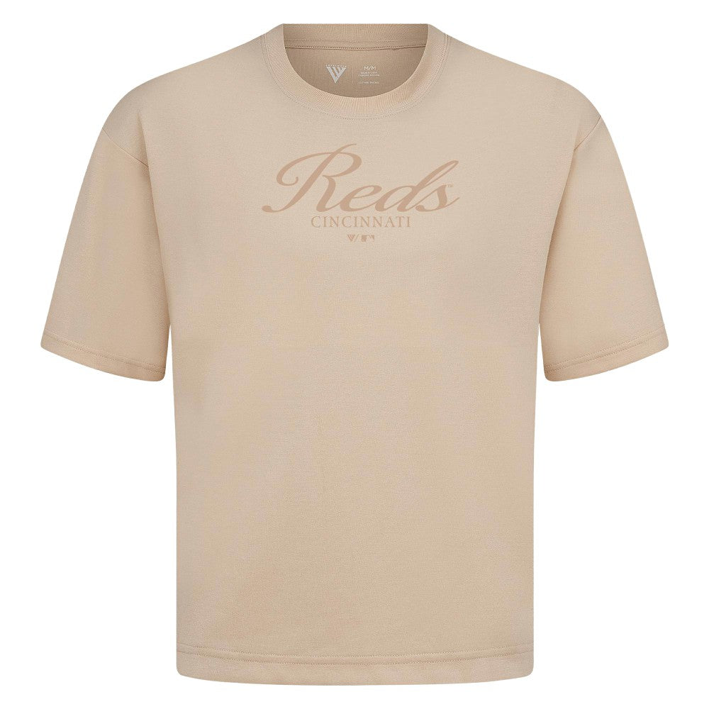 Cincinnati Reds Levelwear Ethereal Oversized Luxe Signature Knit T-Shirt Online