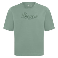 Milwaukee Brewers Levelwear Ethereal Oversized Luxe Signature Knit T-Shirt Sale