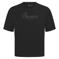 Milwaukee Brewers Levelwear Ethereal Oversized Luxe Signature Knit T-Shirt for sale