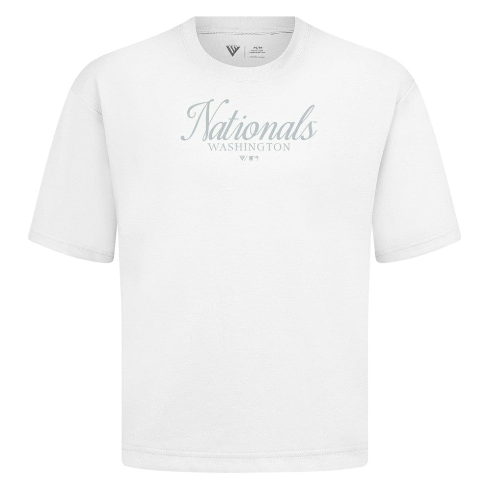 Washington Nationals Levelwear Ethereal Oversized Luxe Signature Knit T-Shirt Discount