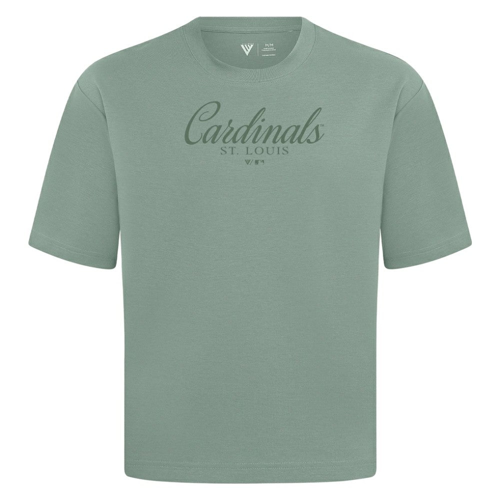 St. Louis Cardinals Levelwear Ethereal Oversized Luxe Signature Knit T-Shirt Discount