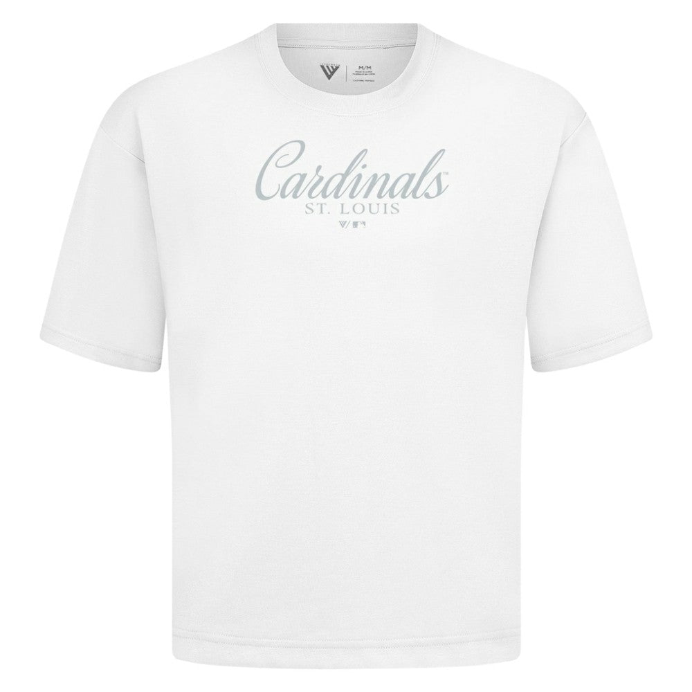 St. Louis Cardinals Levelwear Ethereal Oversized Luxe Signature Knit T-Shirt for sale