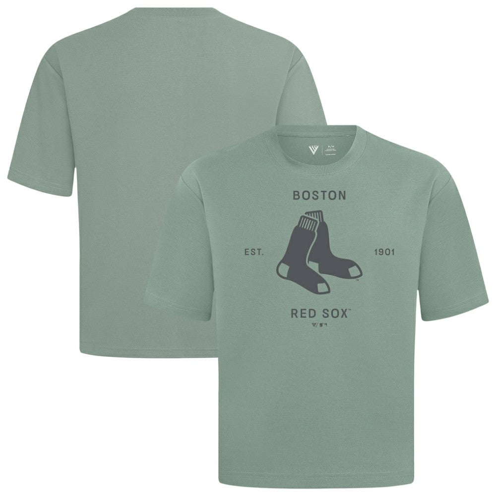 Boston Red Sox Levelwear Crossway Oversized Luxe Signature Knit T-Shirt Sale