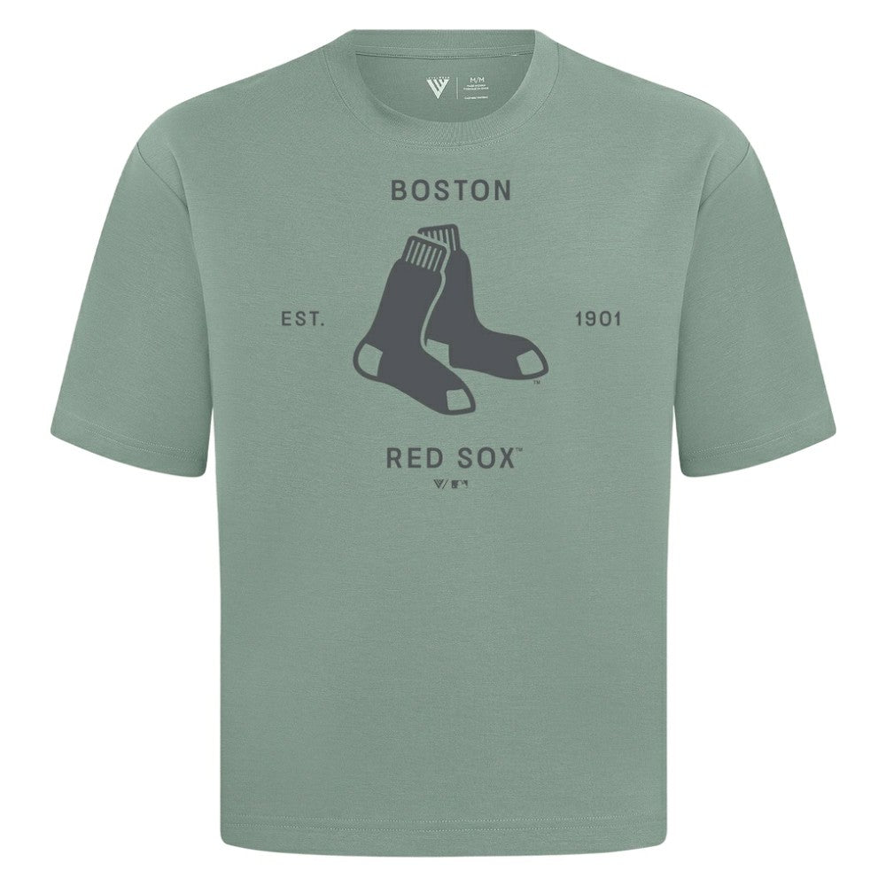 Boston Red Sox Levelwear Crossway Oversized Luxe Signature Knit T-Shirt Sale