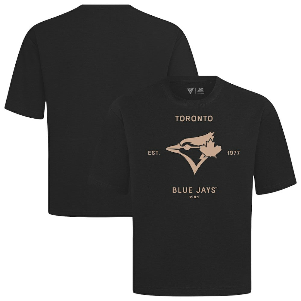 Toronto Blue Jays Levelwear Crossway Oversized Luxe Signature Knit T-Shirt Discount