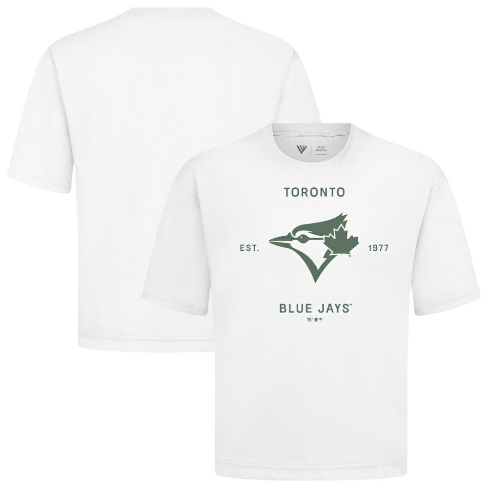 Toronto Blue Jays Levelwear Crossway Oversized Luxe Signature Knit T-Shirt Sale