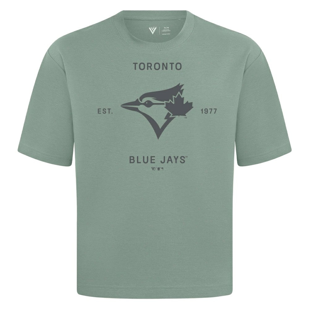Toronto Blue Jays Levelwear Crossway Oversized Luxe Signature Knit T-Shirt Near Me